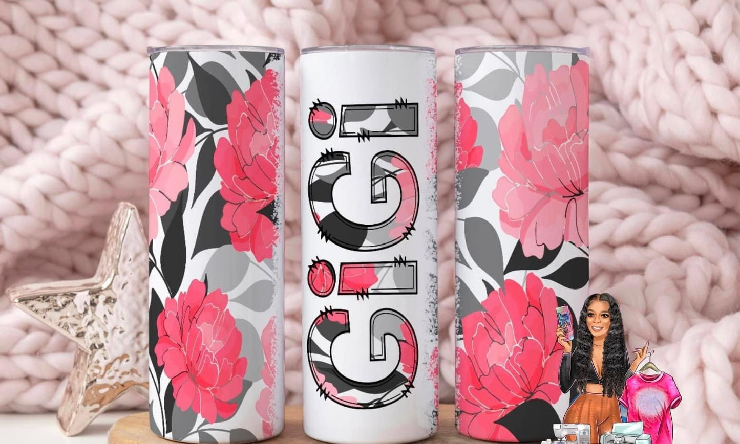 Floral Title Tumbler