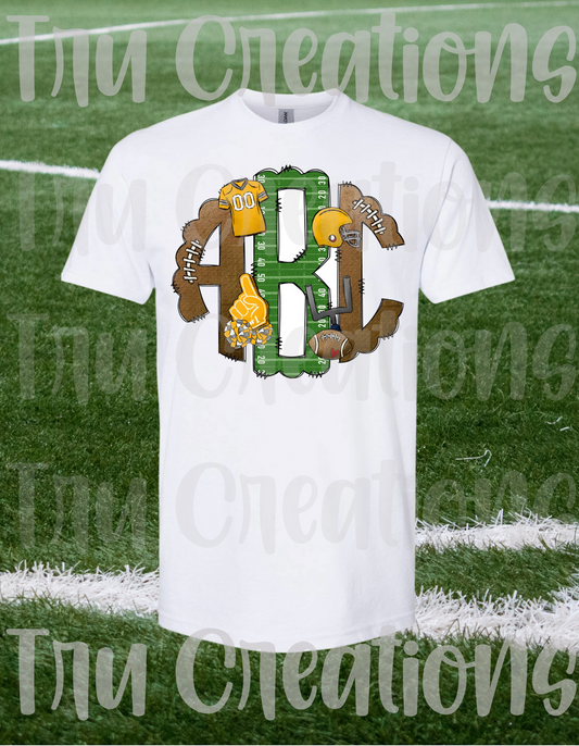 Monogram Football Tee