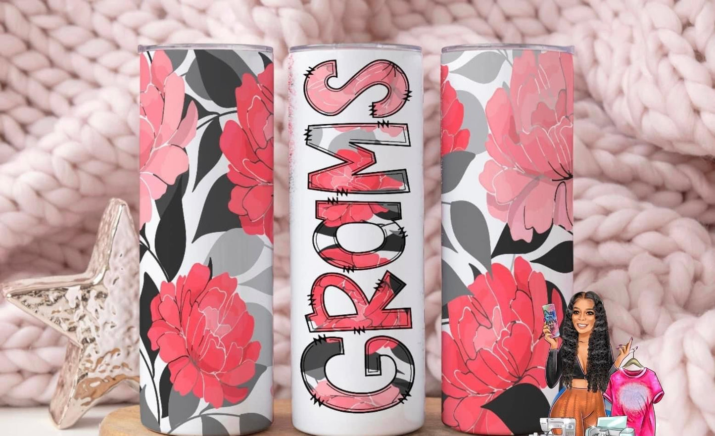 Floral Title Tumbler