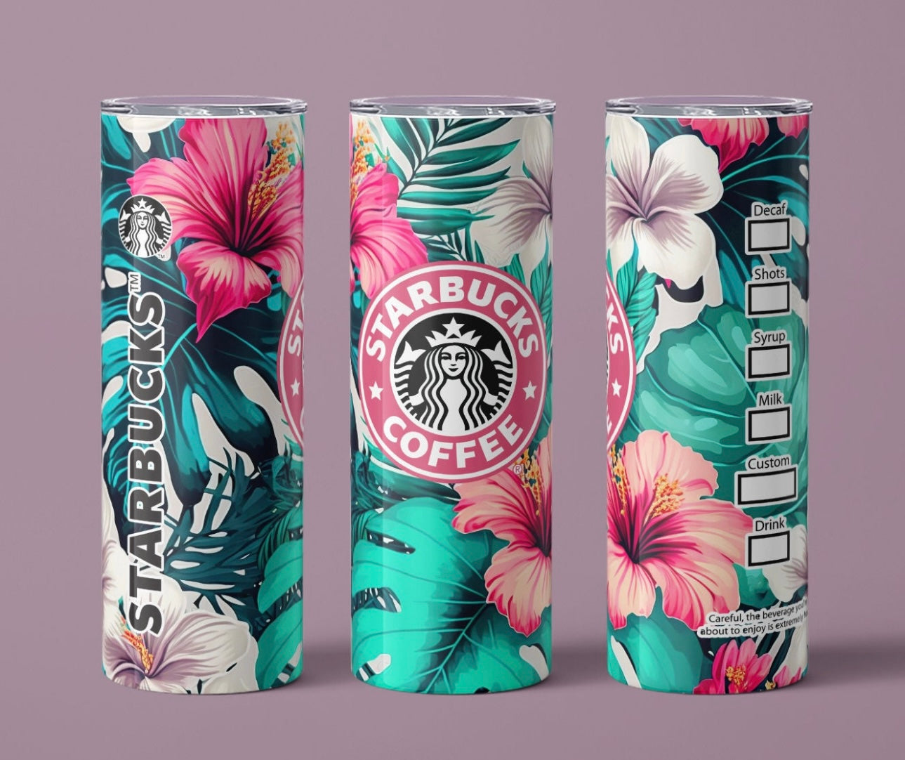 Floral Starbucks Tumbler