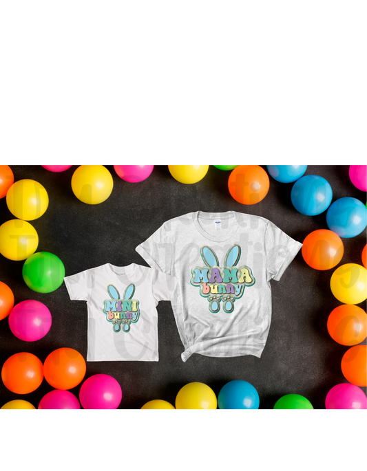 Blue Mini Bunny Tee