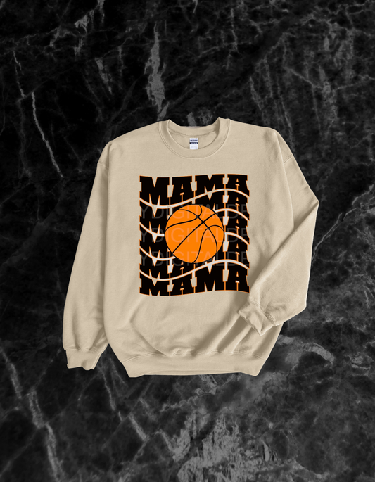 Mama/Sister Groovy Basketball Sweatshirt